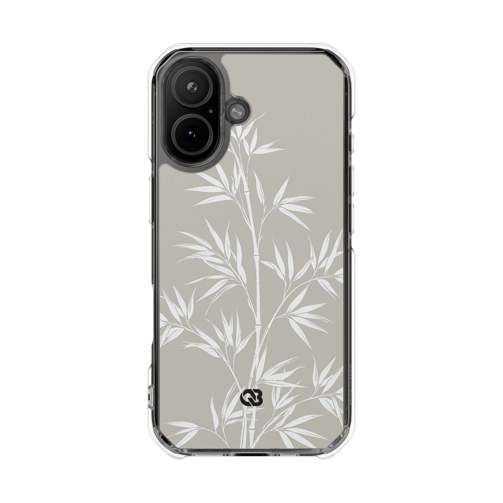 Beige Impact MagSafe Phone Case for iPhone - Sandstone Bamboo Stalks