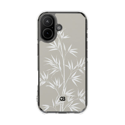 Beige Impact MagSafe Phone Case for iPhone - Sandstone Bamboo Stalks