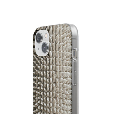 Beige Lite Phone Case for iPhone - Bone Spiked Grid