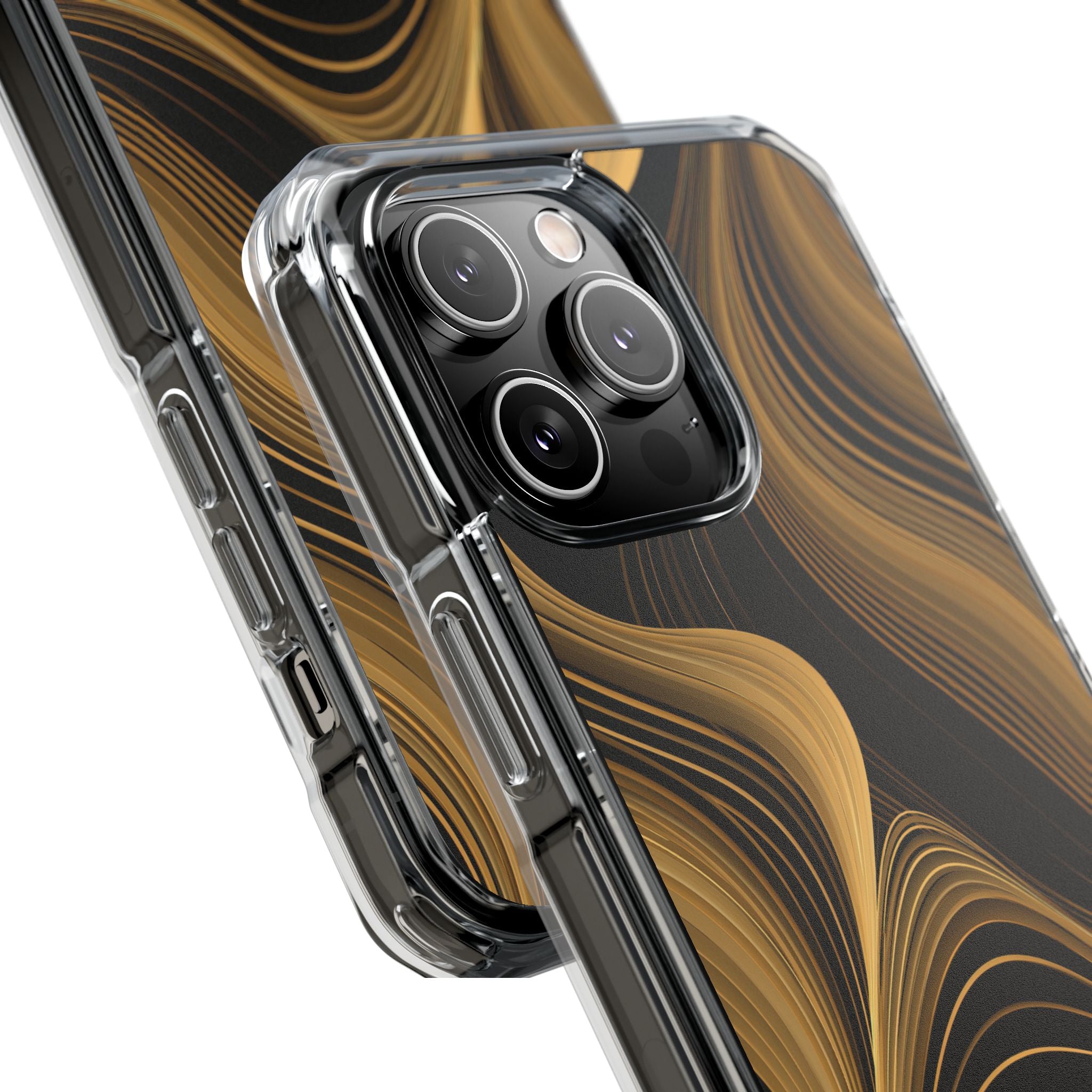 Gold Impact MagSafe Phone Case for iPhone - Molten Copper Strands