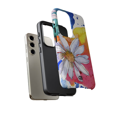 Vivid Bloom Splatter · Tough Handyhülle für Samsung