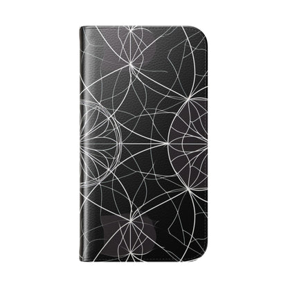 Witte Mandala Stralings - iPhone 15 Case - Portemonnee