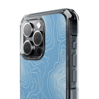 Blue Impact MagSafe Phone Case for iPhone - Glacial Ridge Topo