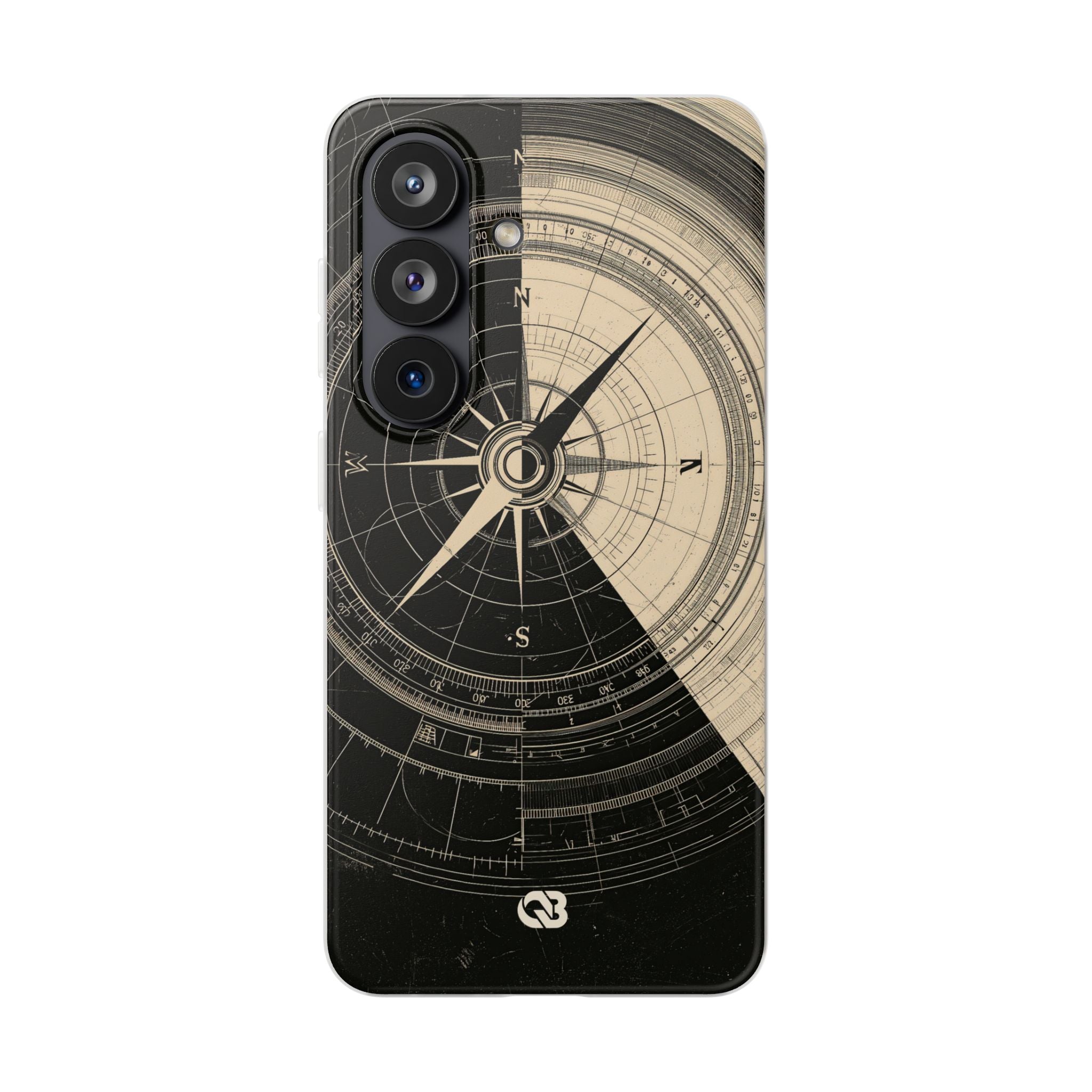 Beige Lite Phone Case for Samsung - Obsidian Nautical Blueprint