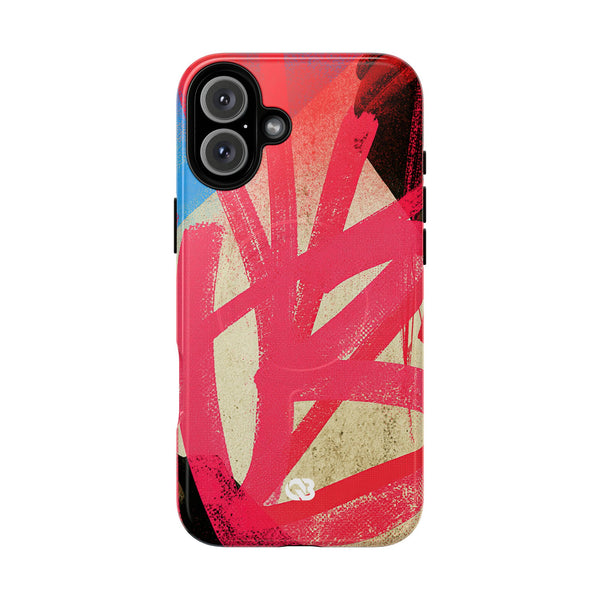 Neon Spray Tag · Tough 2.0 Magnetic Phone Case for iPhone · Pink