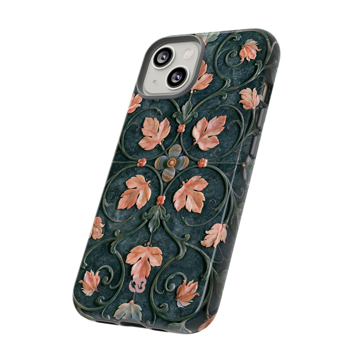 Florentine Rose Arabesque · Tough Phone Case for iPhone · Green