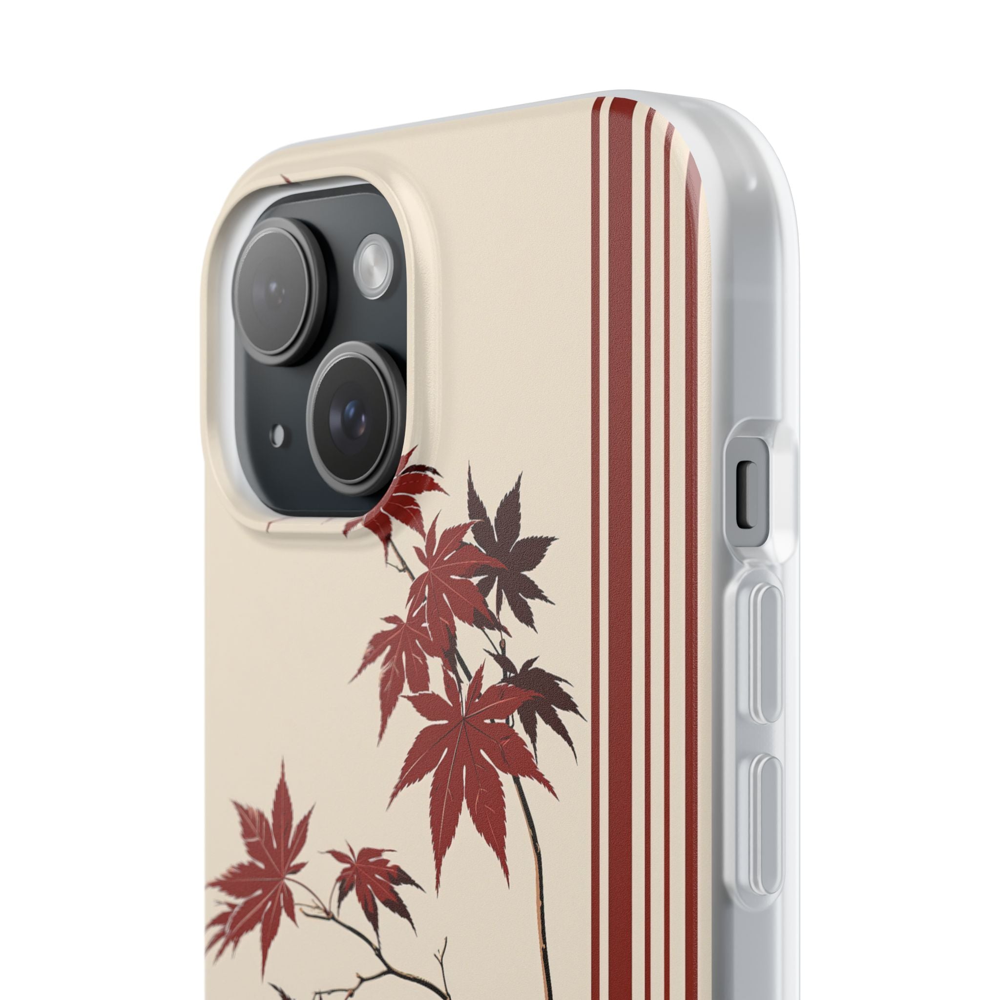 Red Lite Phone Case for iPhone - Crimson Momiji Stripe
