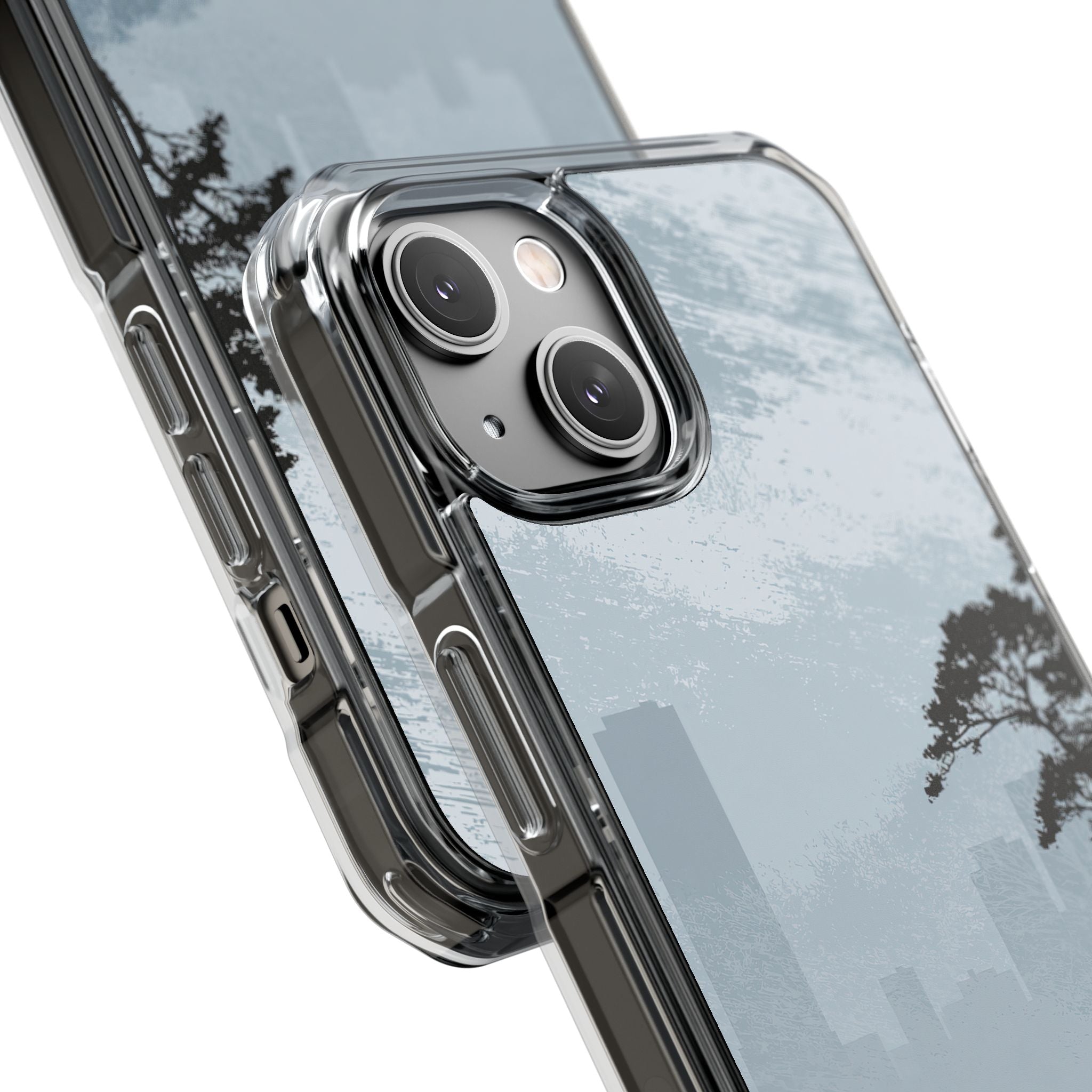 Grey Impact MagSafe Phone Case for iPhone - Steel Slate Zen