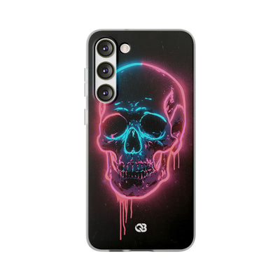 Neon Drip Skull · Lite Phone Case for Samsung · Black