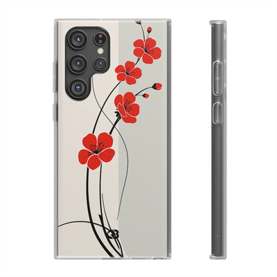 Red Lite Phone Case for Samsung - Crimson Plum Ink