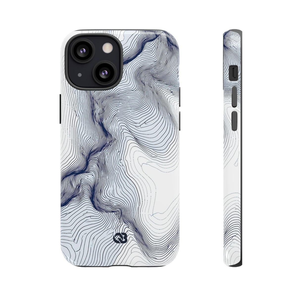 Nordic Ridge Contour · Tough Phone Case for iPhone · White