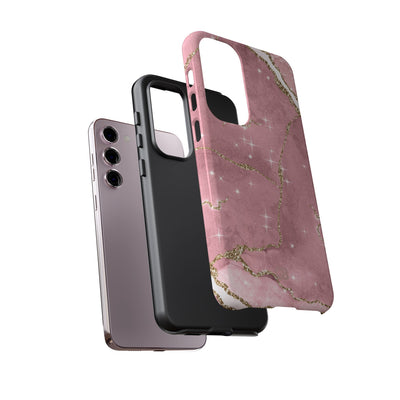Rose Sparkle Marble · Tough Phone Case for Samsung