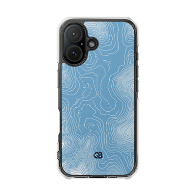 Blue Impact MagSafe Phone Case for iPhone - Glacial Ridge Topo