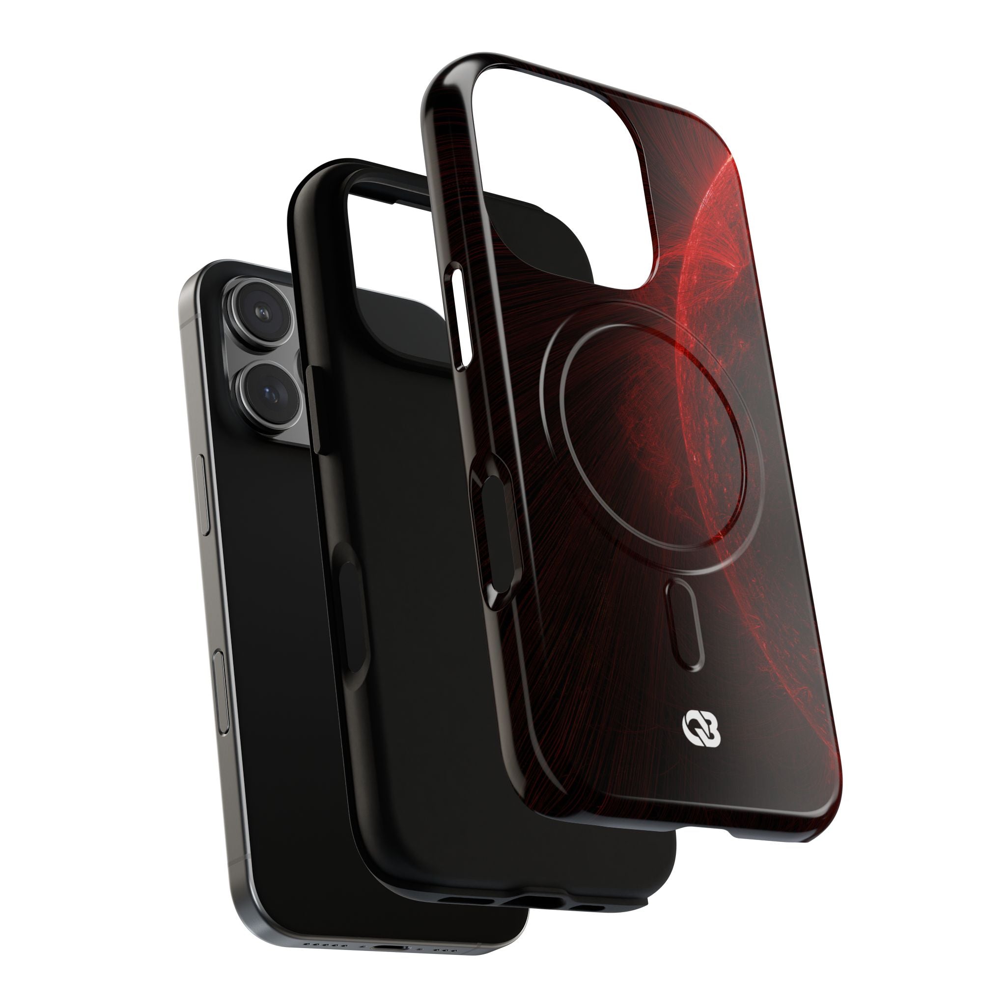 Red Tough 2.0 Magsafe Phone Case for iPhone - Solar Crimson Flare
