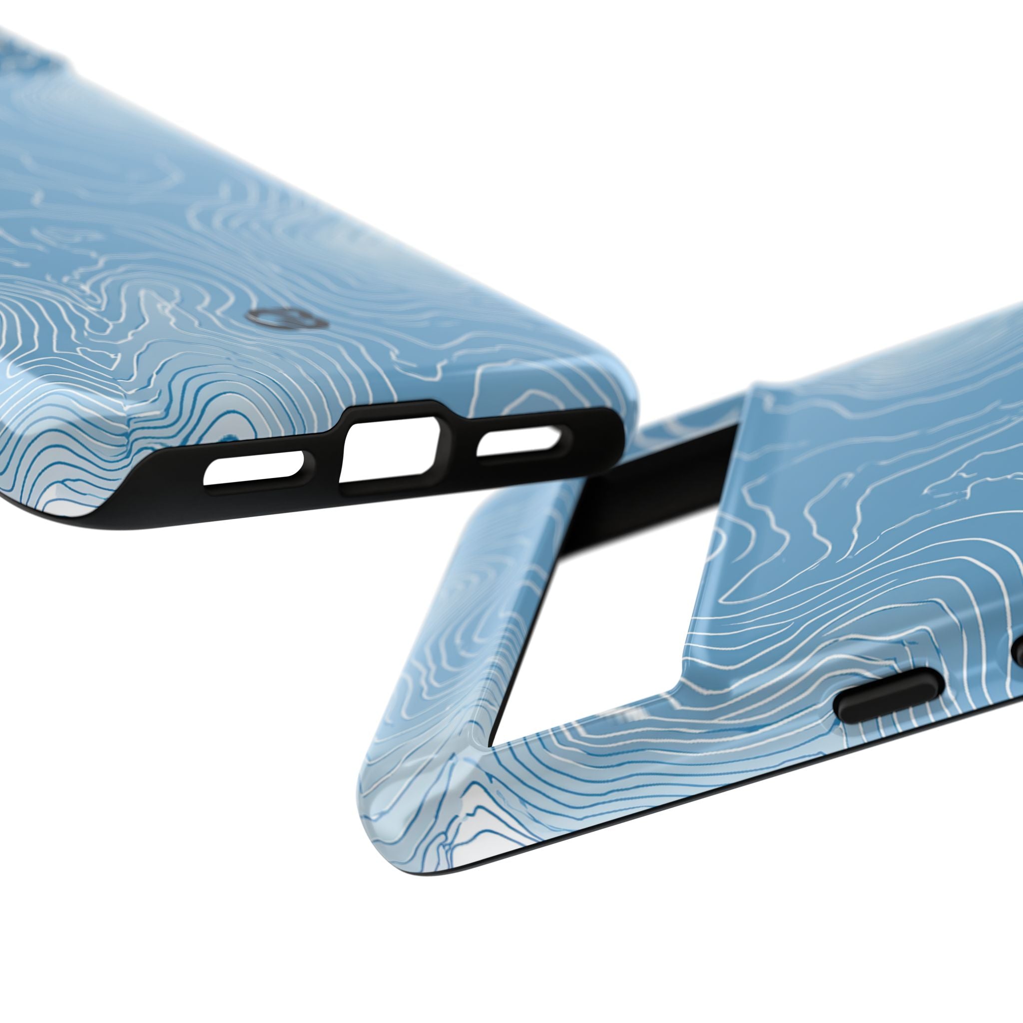 Blue Tough Phone Case for Google Pixel - Glacial Ridge Topo