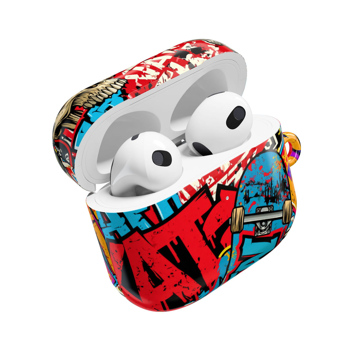 Skate Skull Riot · Hard Case for AirPods & AirPods Pro · Red