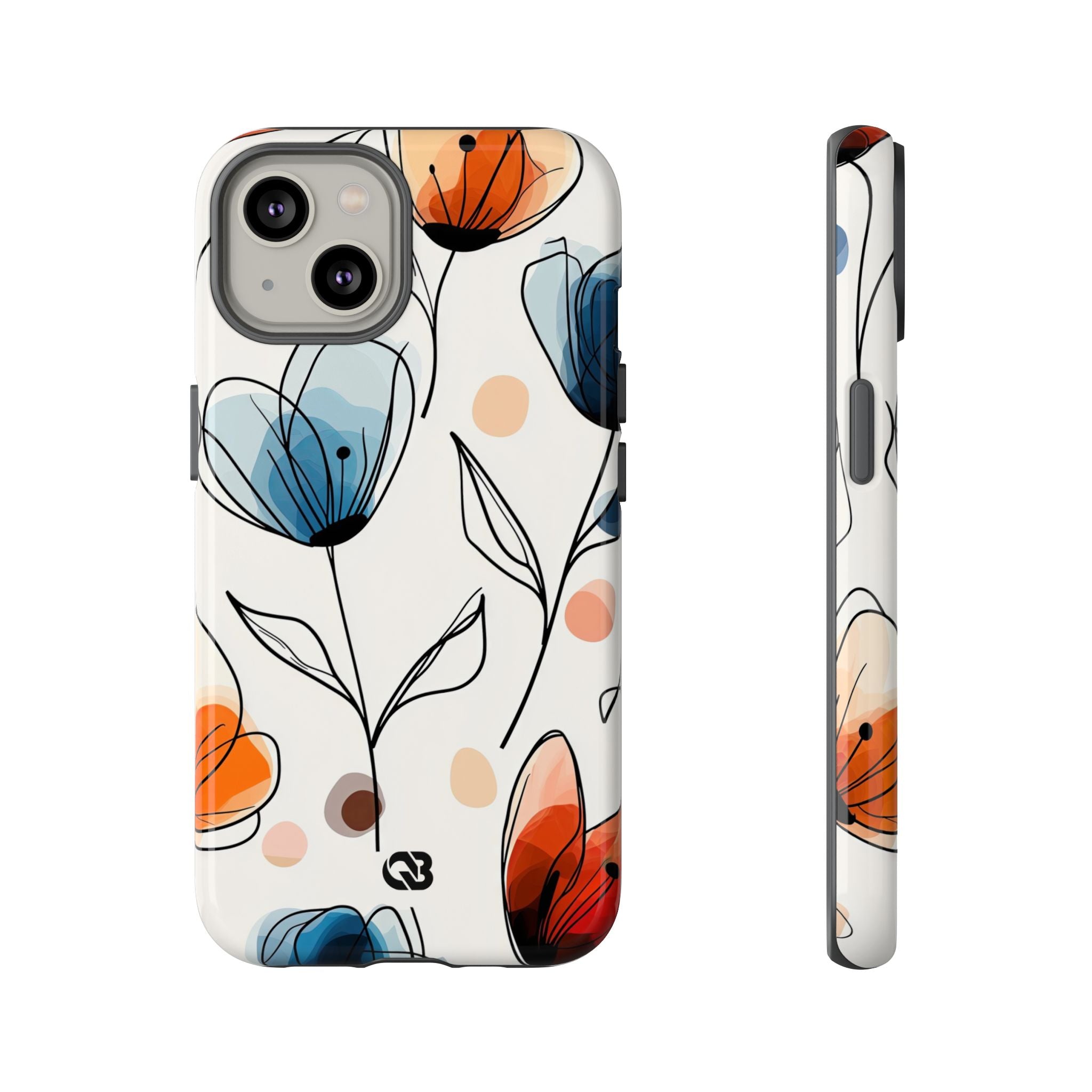 Ink Watercolor Tulips · Tough Handyhülle für iPhone