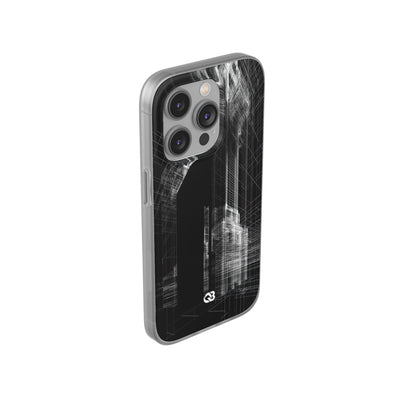Black Lite Phone Case for iPhone - Ghost Urban Wireframe