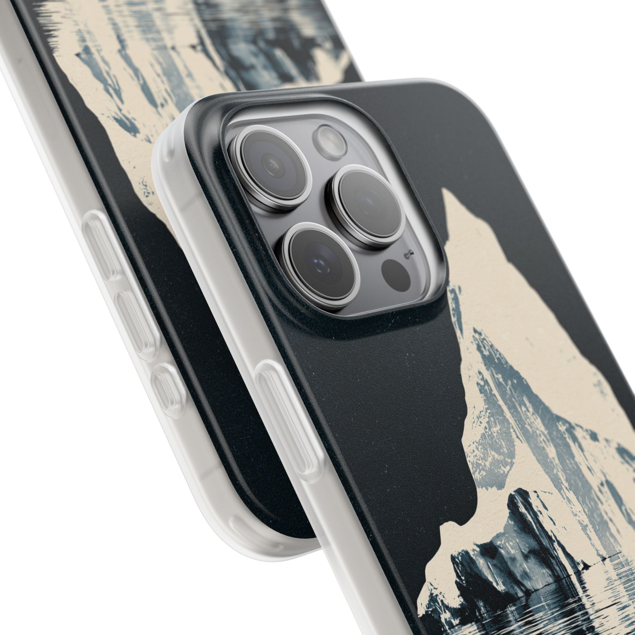 Blue Lite Phone Case for iPhone - Frozen Navy Monolith