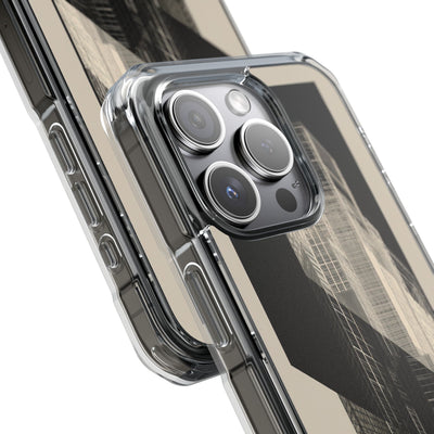 Beige Impact MagSafe Phone Case for iPhone - Monolith Urban Grid