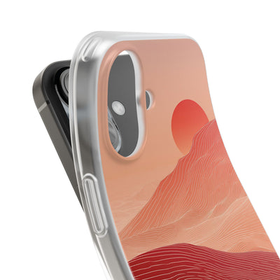 Red Lite Phone Case for iPhone - Crimson Ridge Lines