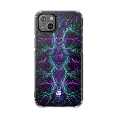 Electric Plasma Arbor · Clear Impact Magnetic Phone Case for iPhone · Purple
