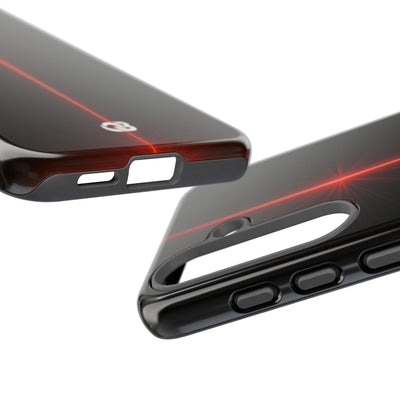 Red Tough Phone Case for Samsung - Crimson Flare Vector