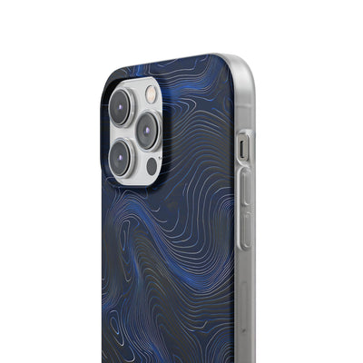 Blue Lite Phone Case for iPhone - Cobalt Contour Ridge