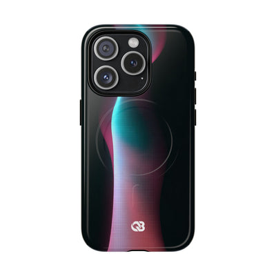 Neon Pixel Flow · Tough 2.0 Magnetic Phone Case for iPhone · Black