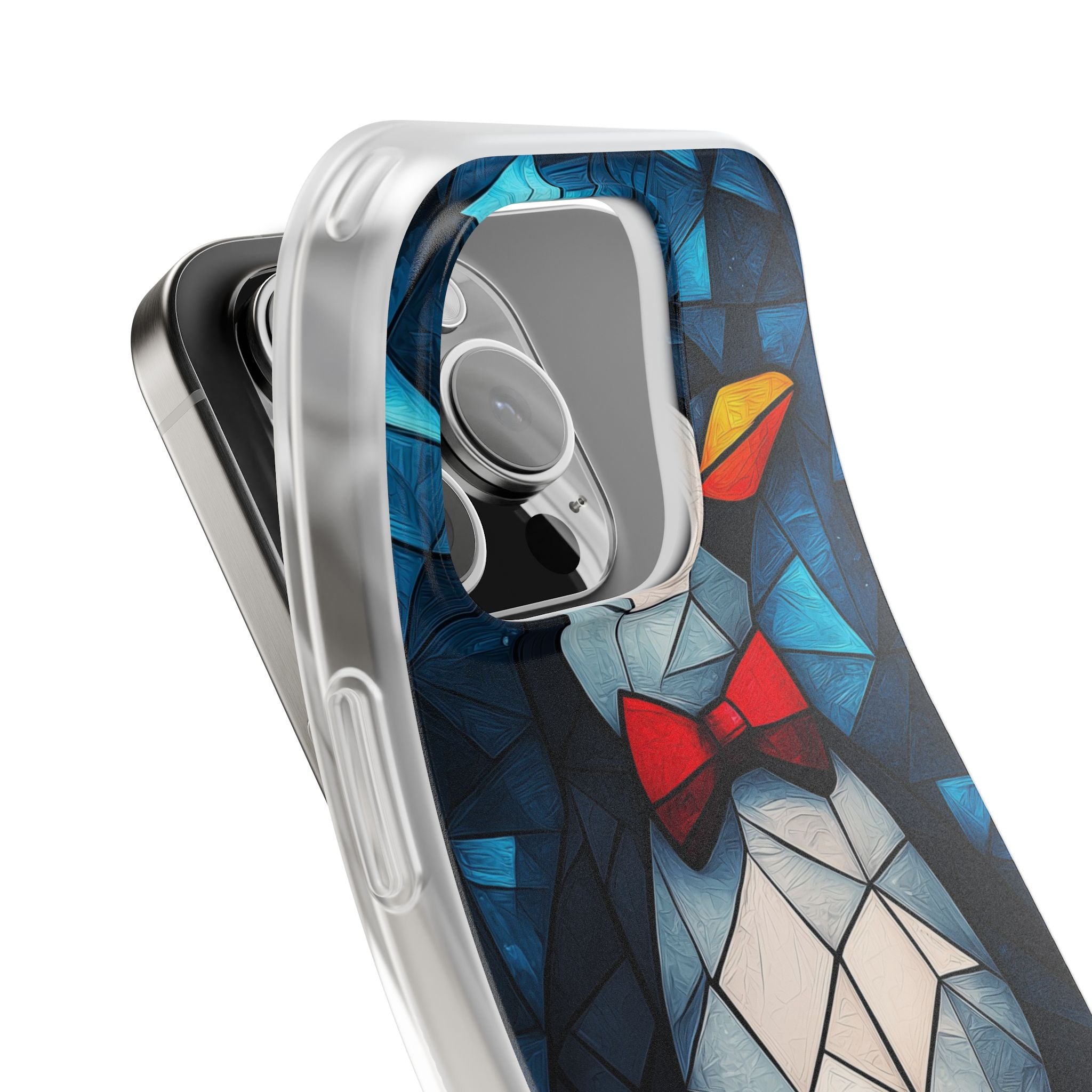 Mosaic Bowtie Penguin · Soft Phone Case for iPhone