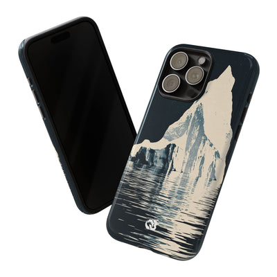 Blue Tough Phone Case for iPhone - Frozen Navy Monolith