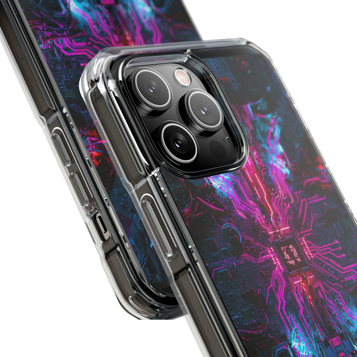 Neural Circuit Core · Clear Impact Magnetic Phone Case for iPhone ·  Black