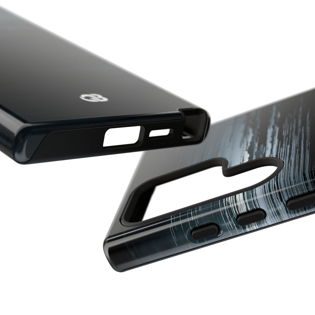 Black Tough Phone Case for Samsung - Frozen Signal Glitch