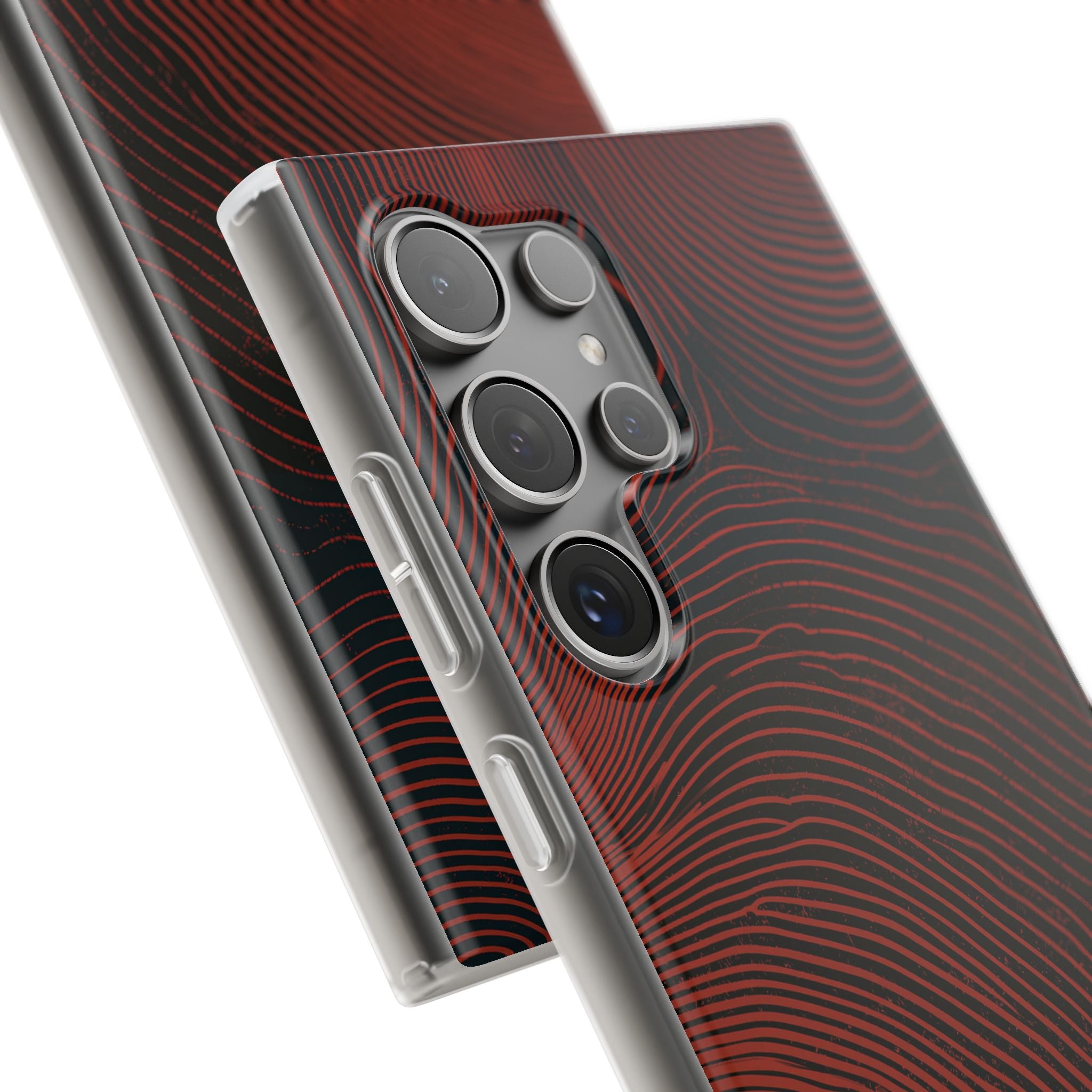 Red Lite Phone Case for Samsung - Terracotta Nerve Map