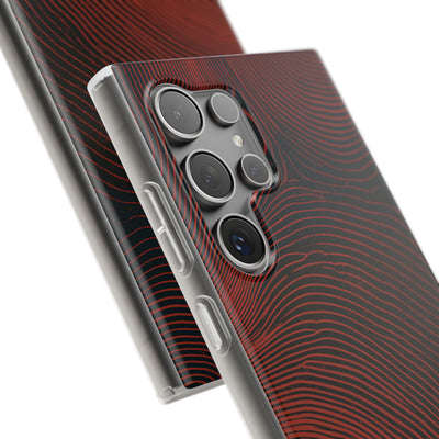 Red Lite Phone Case for Samsung - Terracotta Nerve Map