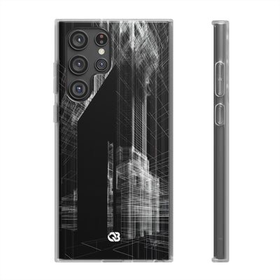 Black Lite Phone Case for Samsung - Ghost Urban Wireframe