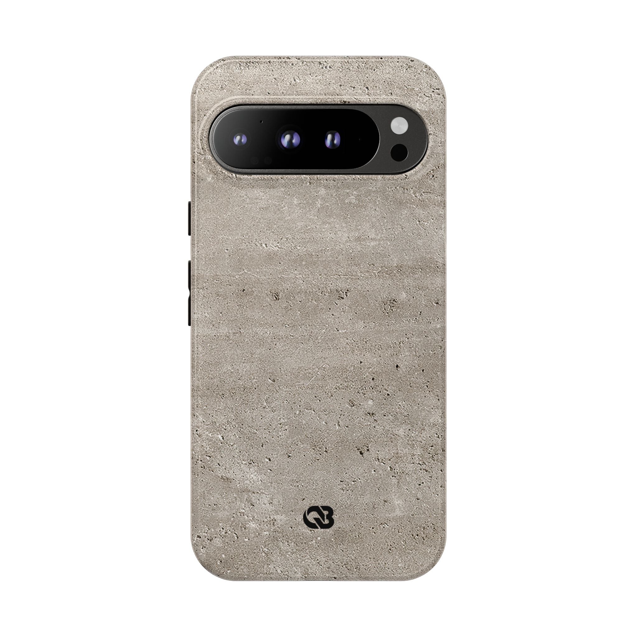 Grey Tough Phone Case for Google Pixel - Brutalist Stone Grit