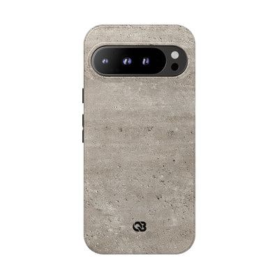 Grey Tough Phone Case for Google Pixel - Brutalist Stone Grit