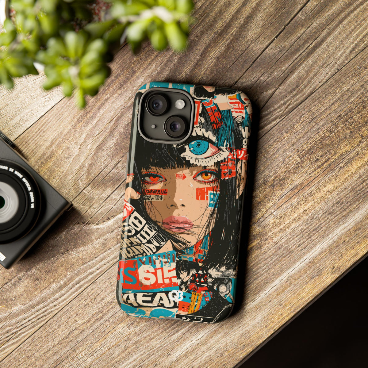 Shibuya Street Collage · Tough Phone Case for iPhone · Red
