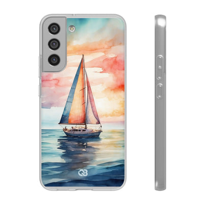 Crimson Horizon Sail · Soft Phone Case for Samsung