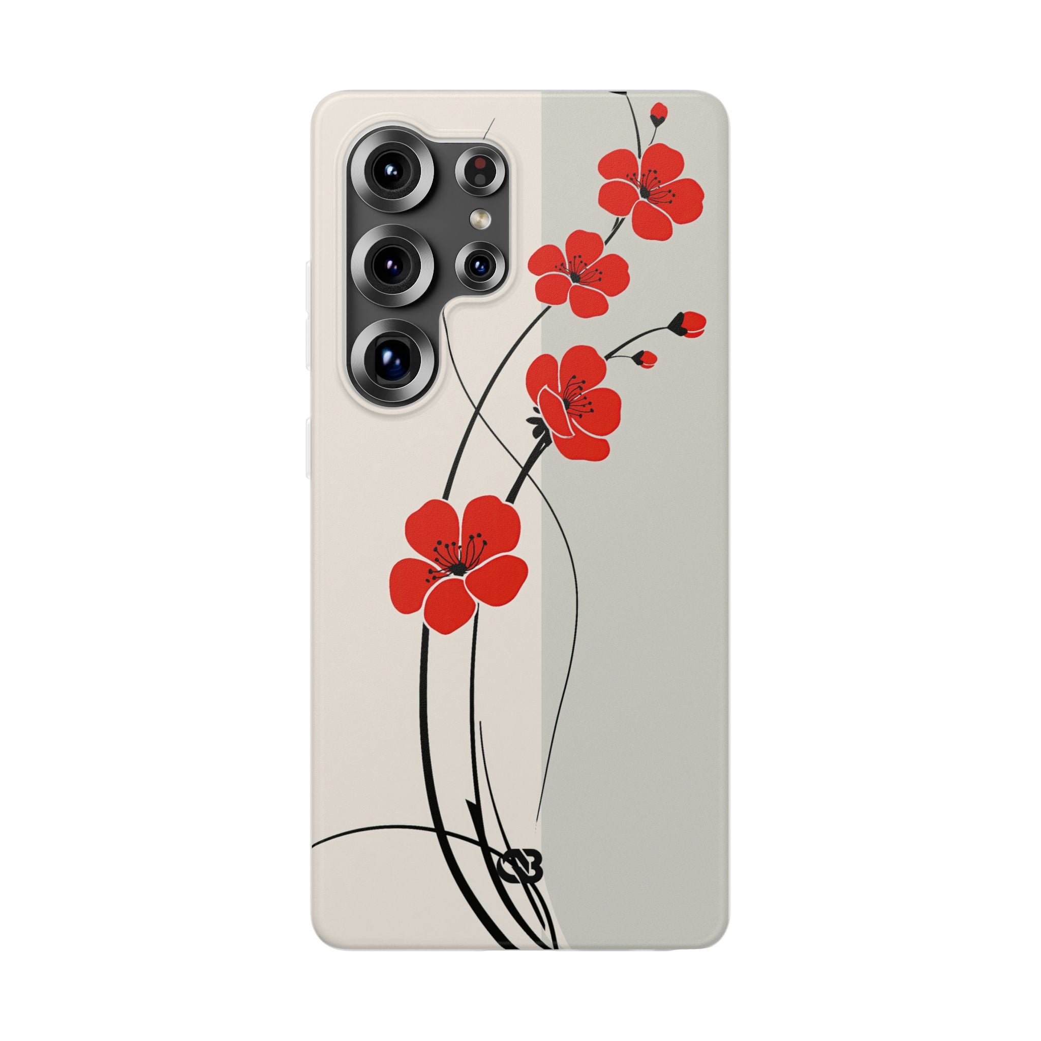 Beige Lite Phone Case for Samsung - Scarlet Ink Petals