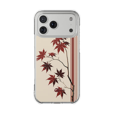 Red Impact MagSafe Phone Case for iPhone - Crimson Momiji Stripe