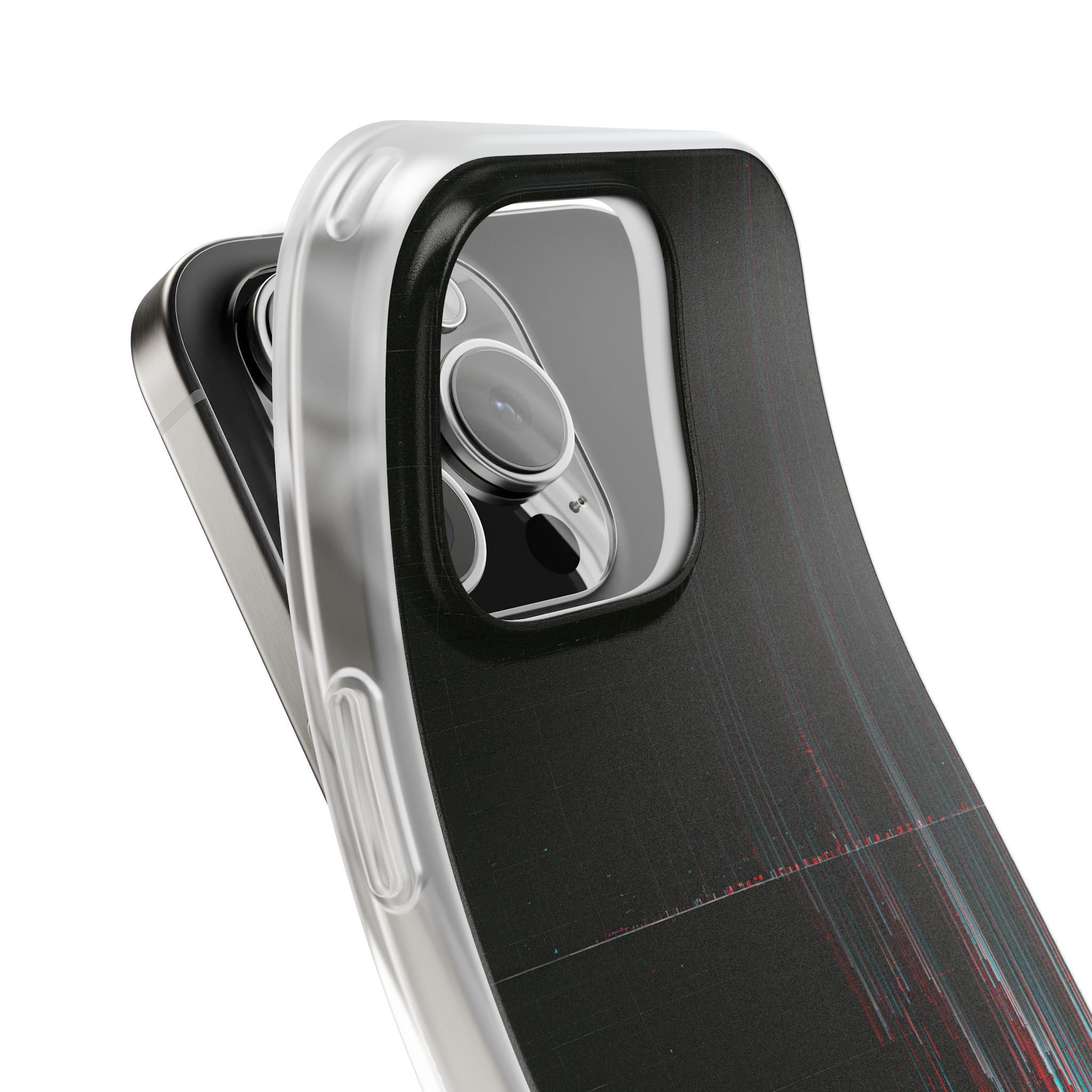 Black Lite Phone Case for iPhone - Corrupted Data Stream