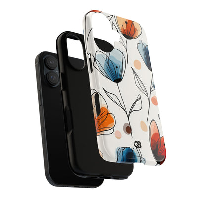 Ink Watercolor Tulips · Tough Phone Case for iPhone