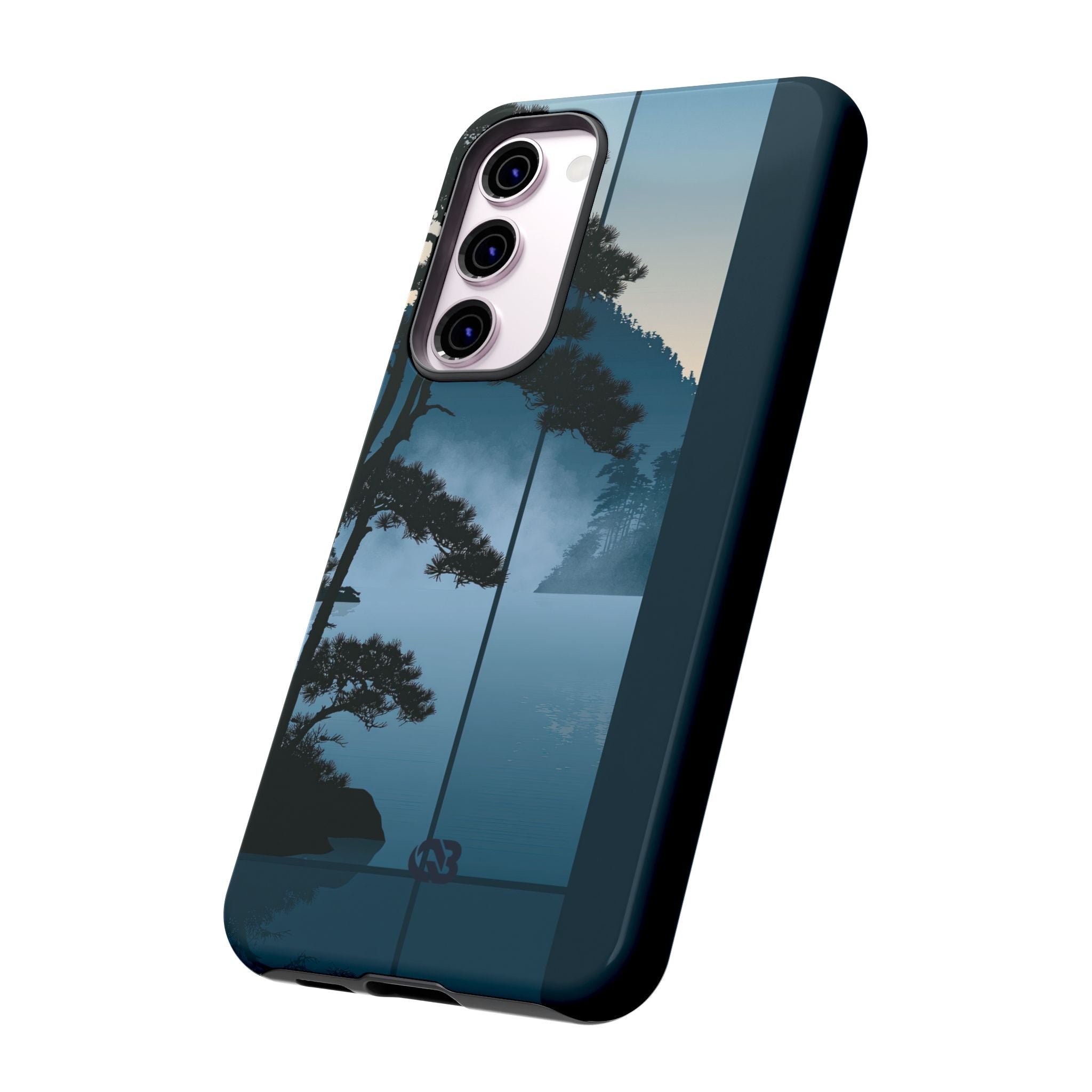 Blue Tough Phone Case for Samsung - Kyoto Mist Pine