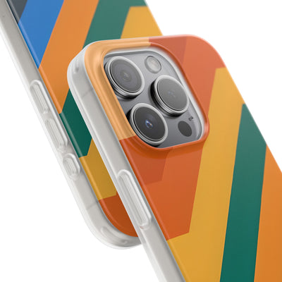 Retro Ridge Lines · Soft Phone Case for iPhone