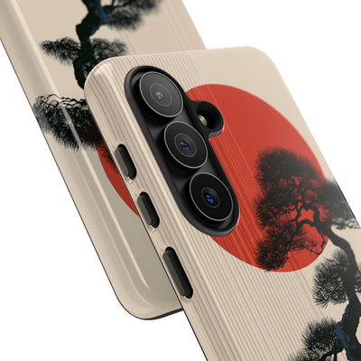 Beige Tough Phone Case for Samsung - Kyoto Crimson Pine