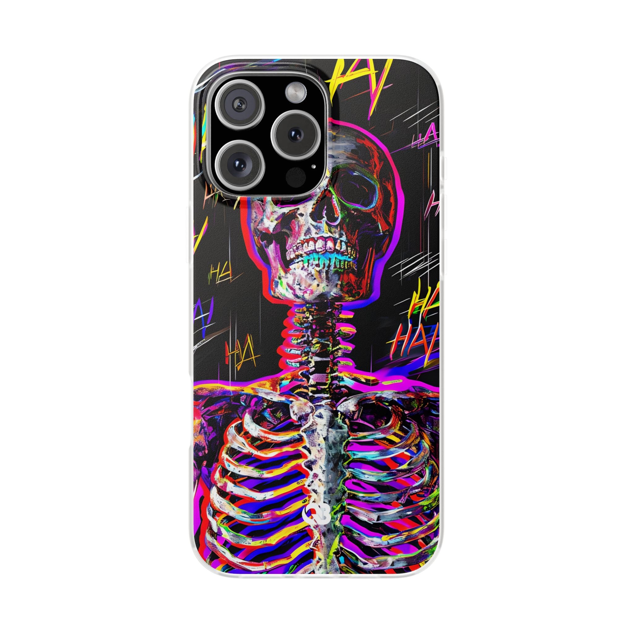 Neon Glitch Skeleton · Soft Handyhülle für iPhone