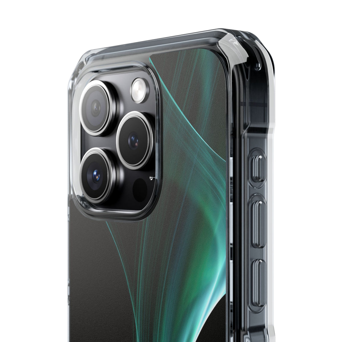 Emerald Lumen · Clear Impact Magnetic Phone Case for iPhone · Green
