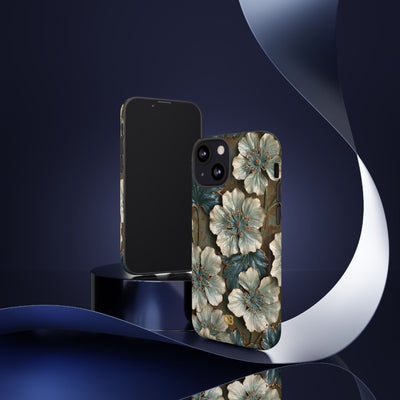 Gilded Blossom Reverie · Tough Phone Case for iPhone · Teal